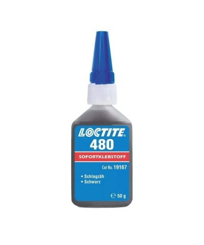 Loctite 480 Клей упрочнённый, термо/вибростойкий, черный.